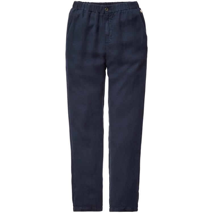 Pantaloni da uomo in lino, Blu scuro