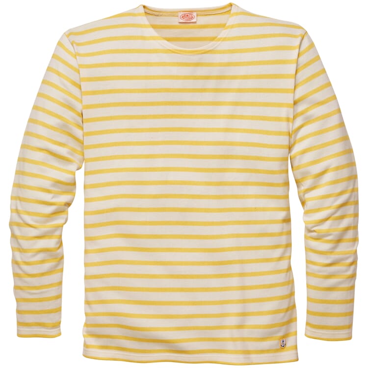 T-shirt à anneaux pour hommes, Jaune crème