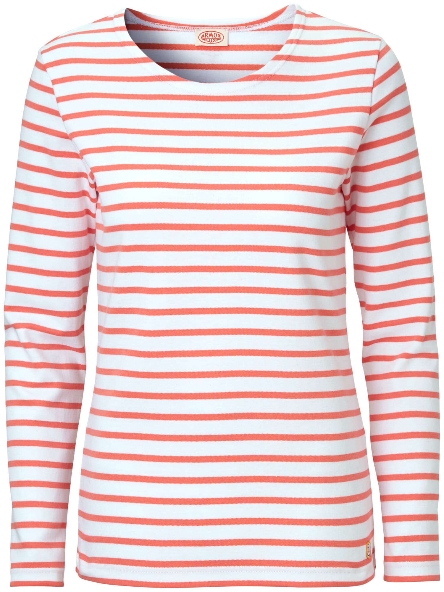 Streng gaan beslissen Bulk Dames gestreept shirt, Wit-Oranje | Manufactum