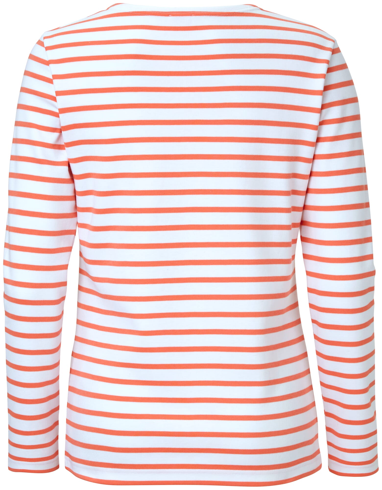 Damen-Ringelshirt, Weiß-Orange | Manufactum