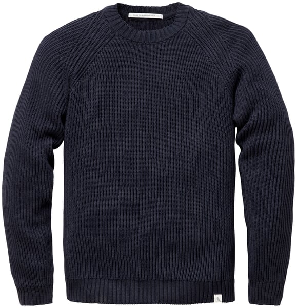 Herren-Strickpullover Dunkelblau