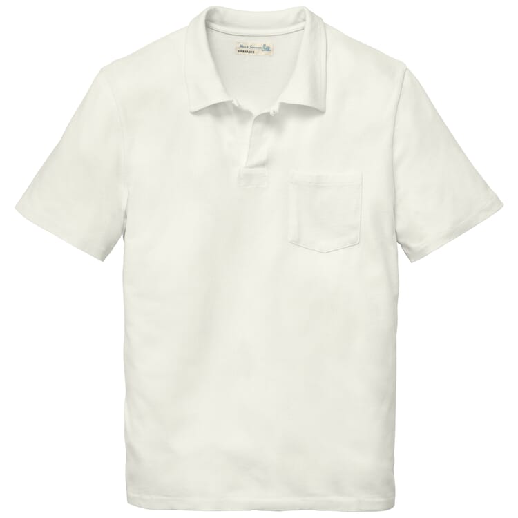 Men polo shirt, Natural white