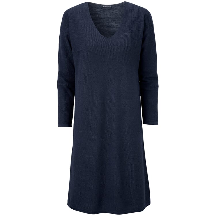 Ladies linen knit dress, Dark blue
