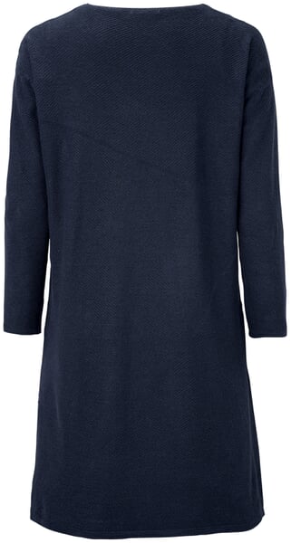 Damen-Leinenstrickkleid Dunkelblau
