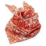 Ladies triangle scarf neck Red-White