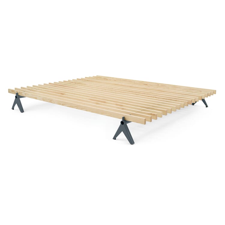 Lit Simplon - 160 cm, RAL7012 Gris basalte