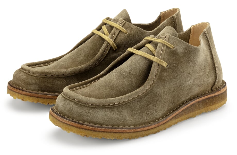 Mens suede shoe Green-gray