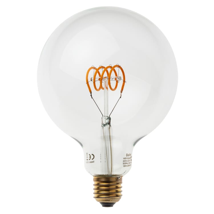 LED-trådlampe Spiraltråd, Kloden