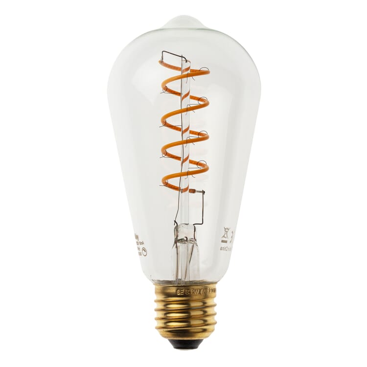 LED-trådlampe Spiraltråd, Rustica
