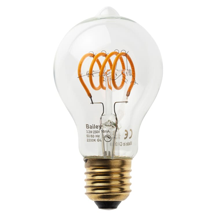 LED Filament Lamp Spiral Filament, Pear