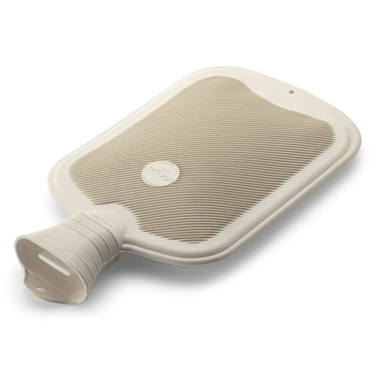 Bouillotte en caoutchouc blanc, Grand