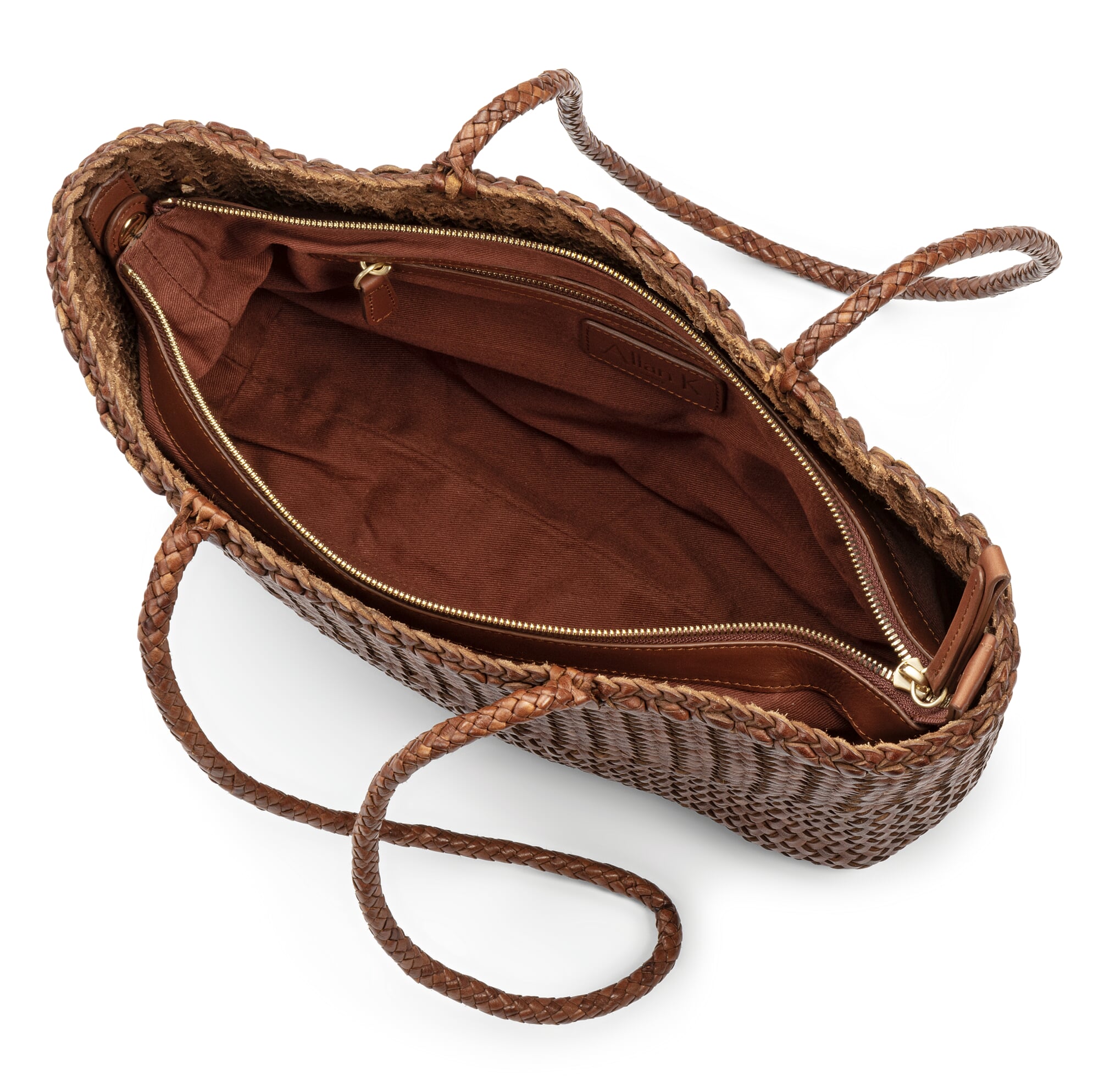 Cognacbruine leren tas // Leren tote bag // Leren shopper // Plantaardig geverfd // Duurzame leren tas - België