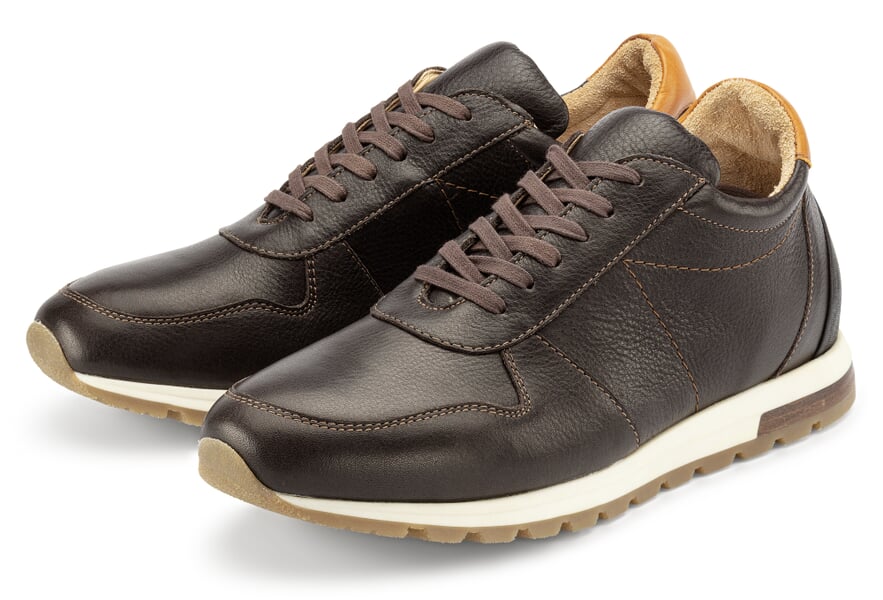 Herren-Schnürhalbschuh Braunschwarz