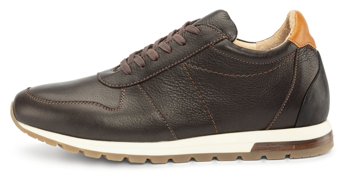 Herren-Schnürhalbschuh Braunschwarz