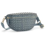 Sac à bandoulière tressé pour femme, bleu