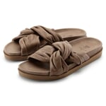 Mule i læder til damer Middelbrun