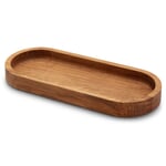 Houten schaal eikenhout gefreesd 43 x 17 x 4,5 cm