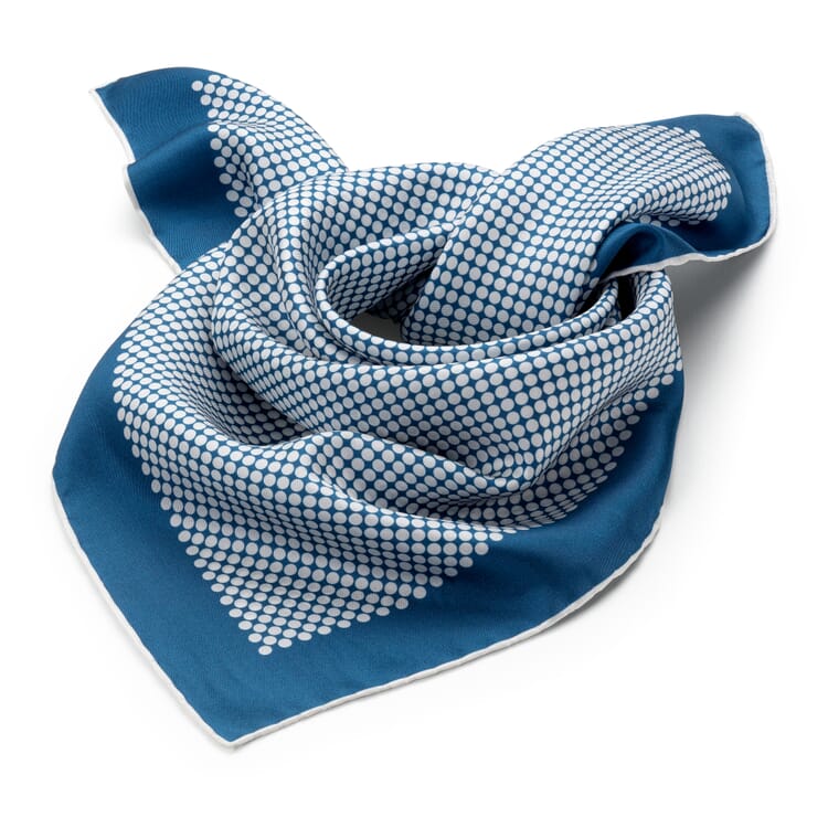 Ladies knitted scarf silk, Blue-White
