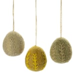 Oeufs de Pâques brodés feutre