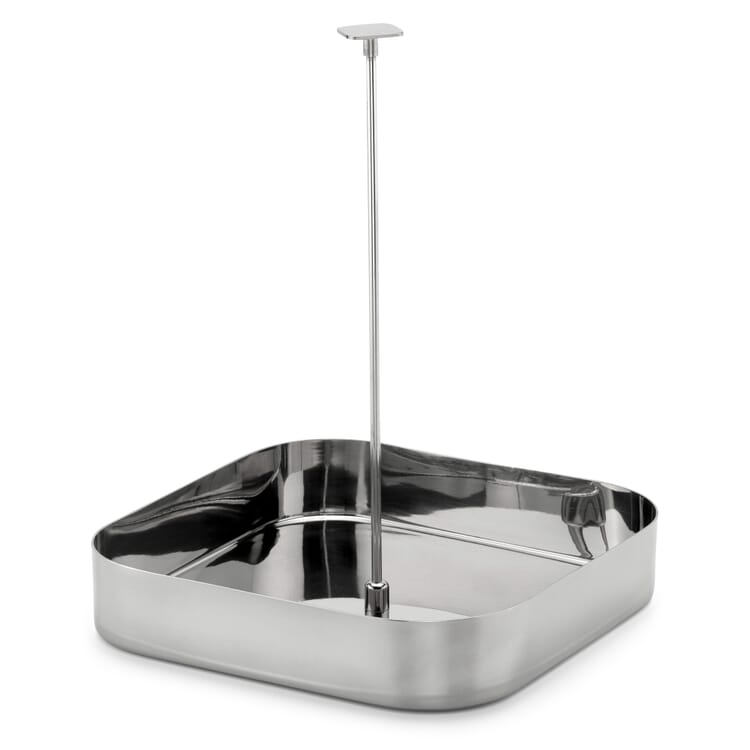 Italian pendulum tray stainless steel, 22 x 22 cm