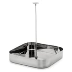 Vassoio a pendolo italiano in acciaio inox 22 x 22 cm