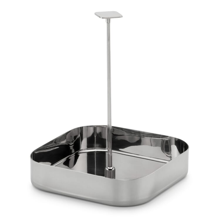 Plateau suspendu italien Acier inoxydable, 15 x15 cm