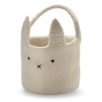 Påskekurv i filt Hvid