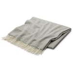 Herringbone Cashmere Blanket Light gray