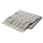 Herringbone Cashmere Blanket Light gray