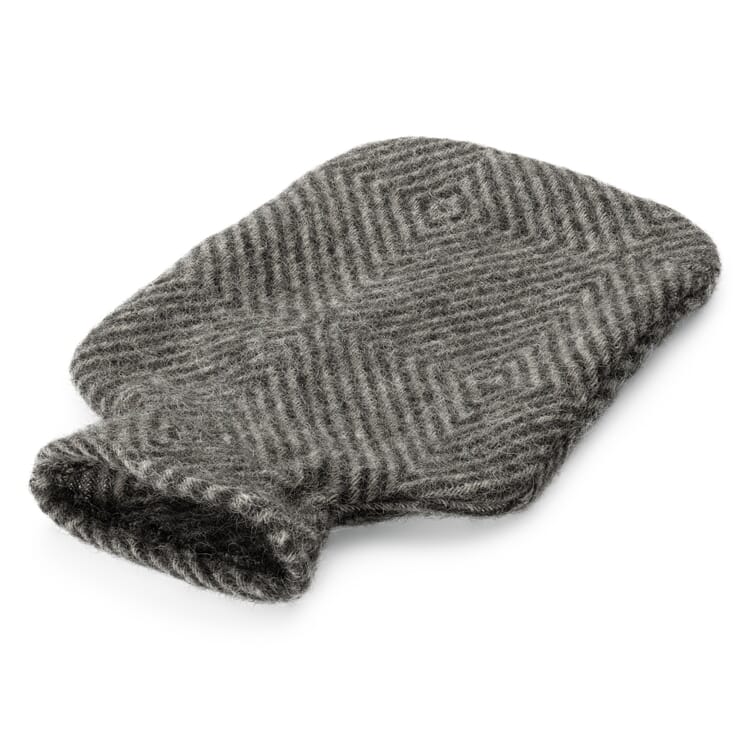 Housse de bouillotte motif losange, Anthracite
