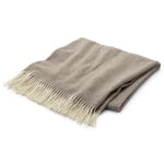 Blanket lambswool herringbone Light brown