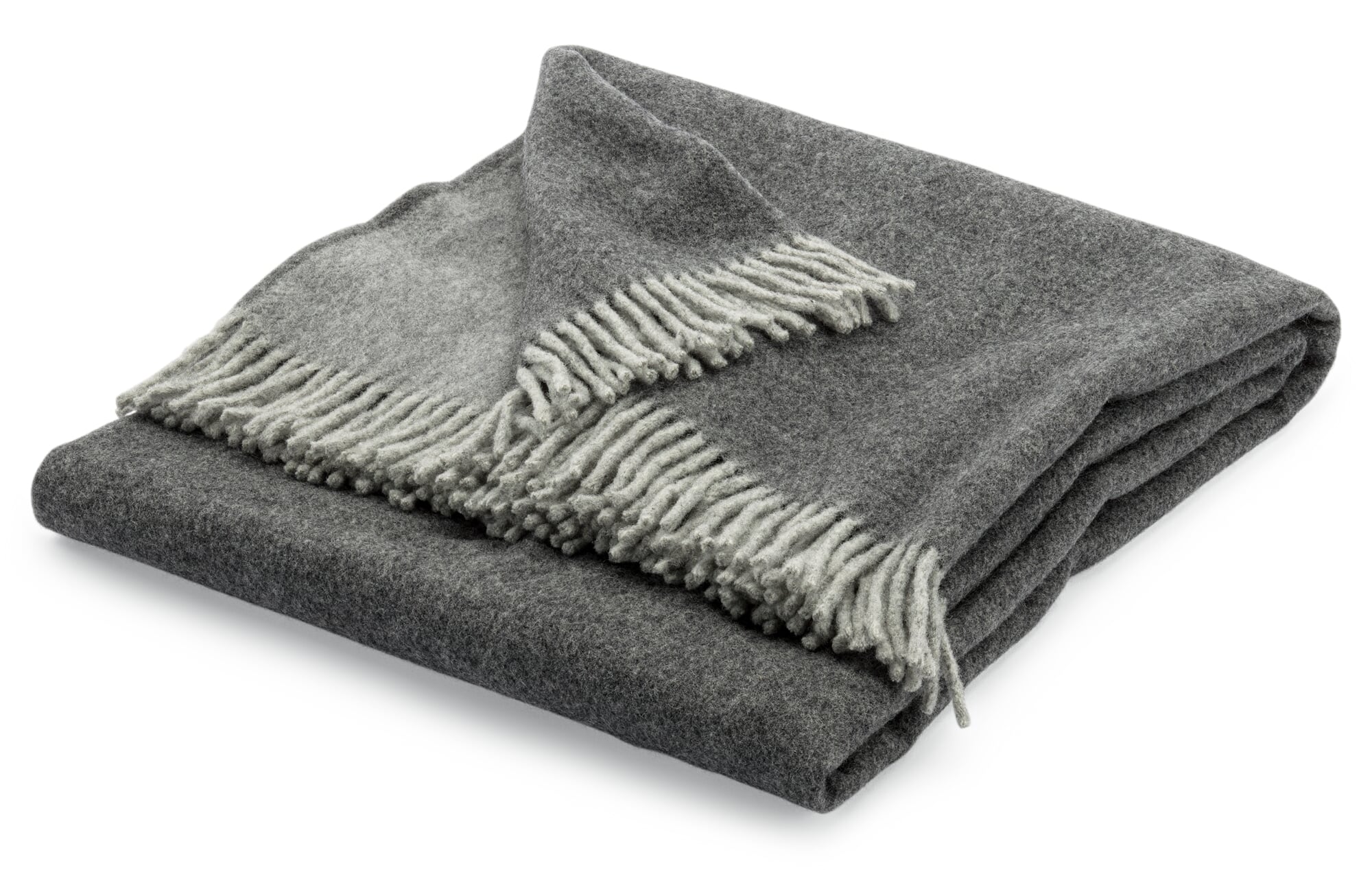 Merino wool blanket, Dark gray-light gray | Manufactum