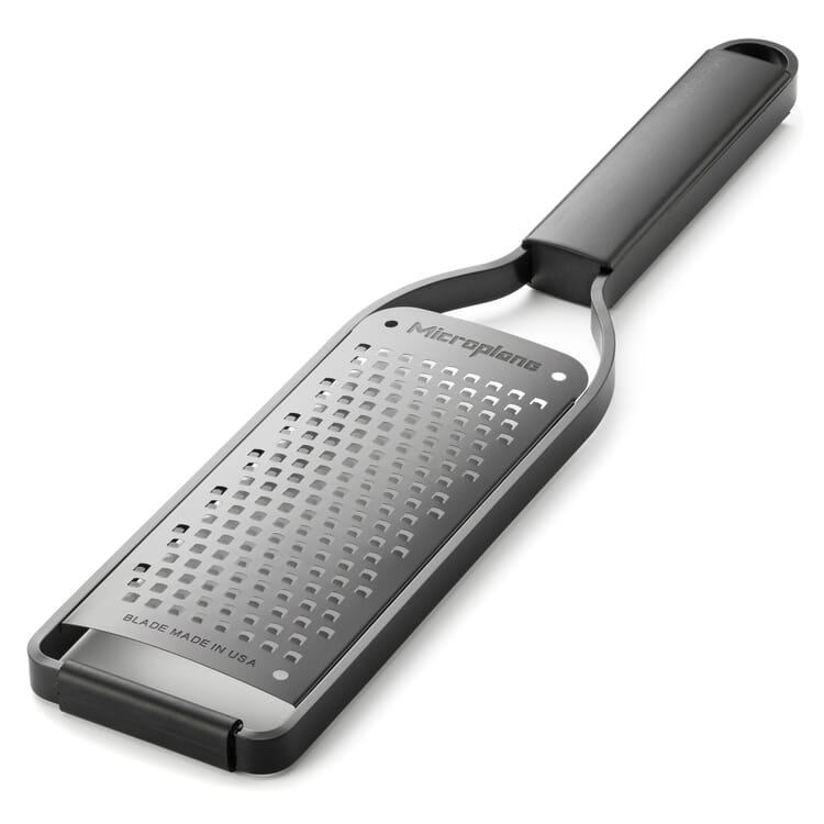 Microplane rivejern med groft metalhåndtag