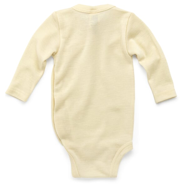 Baby Wrap Bodysuit, Merino Wool and Silk Natural