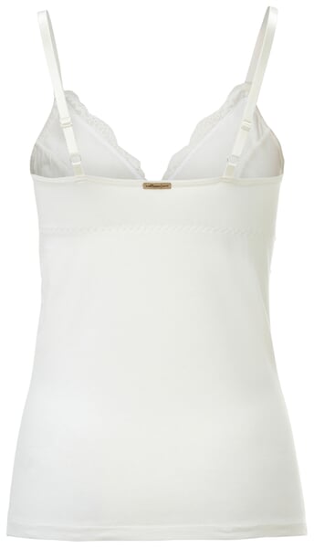 BH-undertrøje til kvinder med blonder Cream