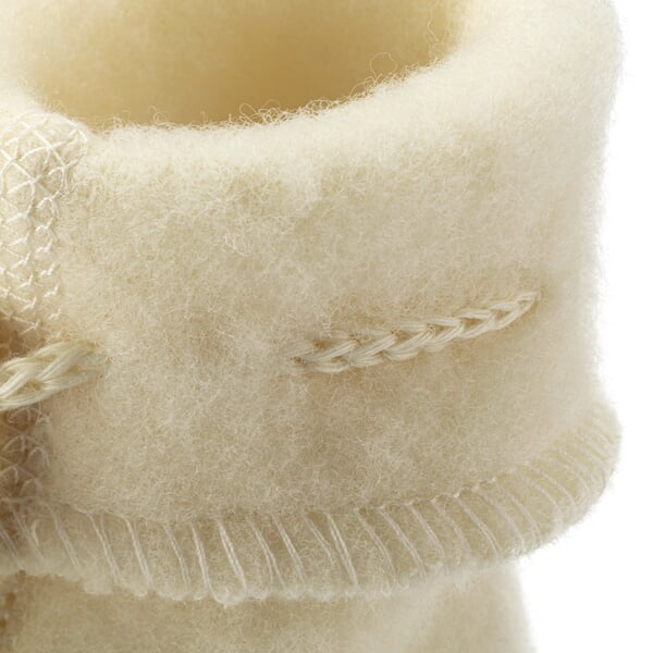 Babyschuhe Merinofleece Natur, Detailsicht