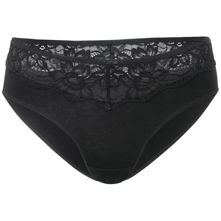 Pantalon jazz pour femmes avec dentelle, Noir