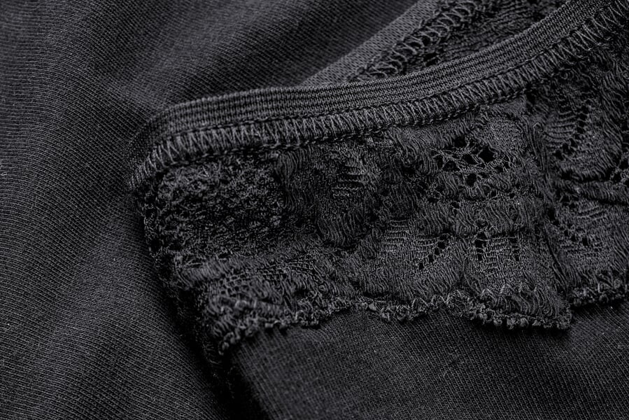 Pantalon de jazz pour femme avec dentelle Noir, vue détaillée