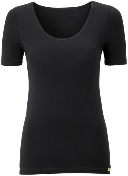 T-shirt à manches courtes pour femme Noir