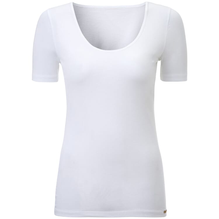 Damen-Kurzarmshirt, Weiß