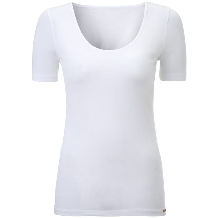 Dames-T-shirt met korte mouwen, Wit