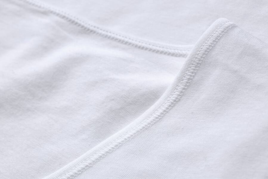 Damen-Kurzarmshirt Weiß, Detailsicht