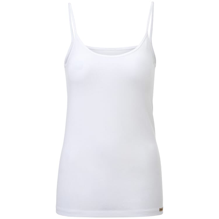 Maillot de corps femme à bretelles spaghetti, Blanc