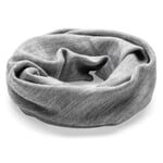 Kids tube scarf merino wool silk Gray
