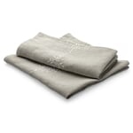 Serviette Stickerei (2 Stück) Natur