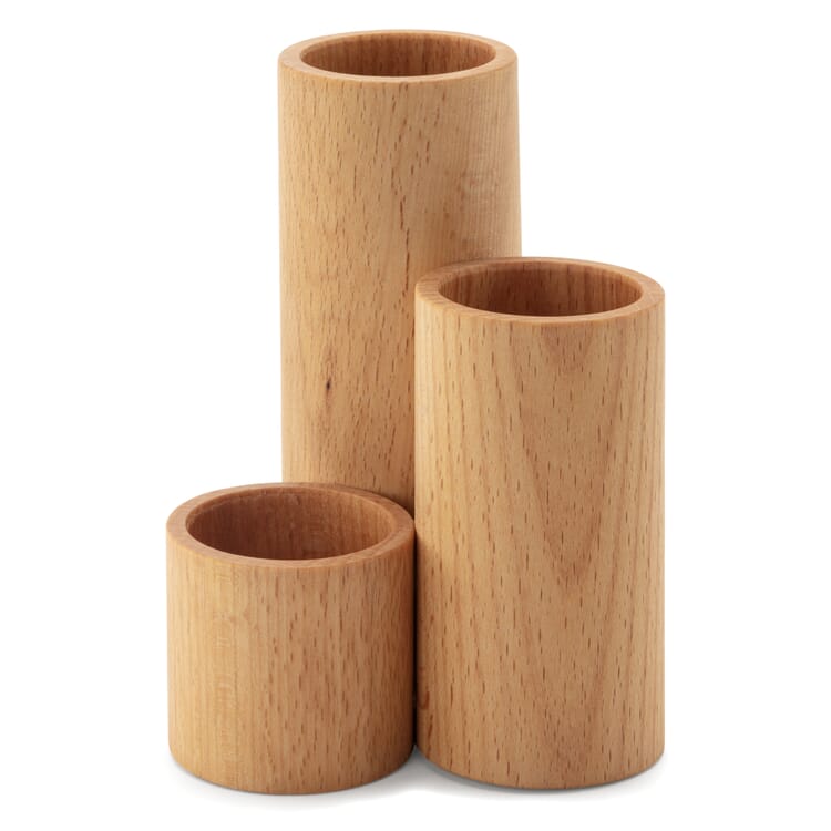 Portabolígrafos y portautensilios de madera de haya