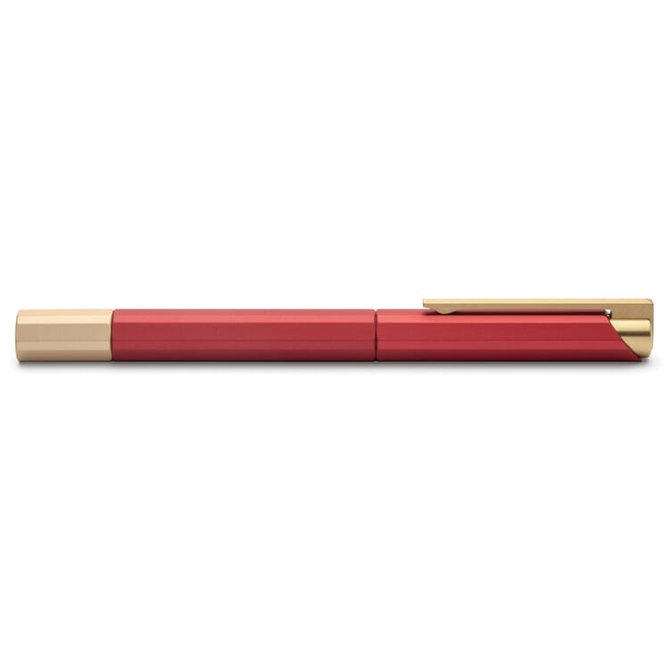 Rollerball aluminum and brass, Red