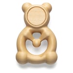 Baby rattle maple wood Bear