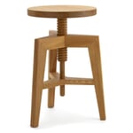 Sgabello con fuso in rovere