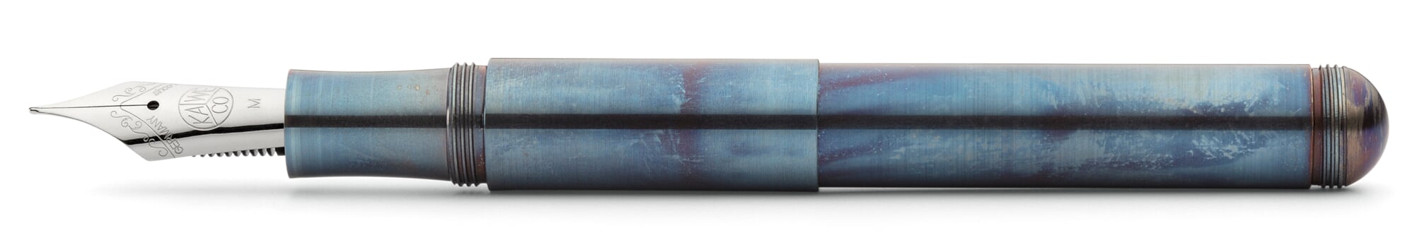 Abcsea Mittelstamm Füllfederhalter – Marmor-Muster, Edelstahl-Feder, Mit Ledertasche, Blau